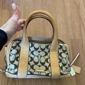 Authentic tan coach purse